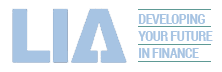 Logo with large blue letters "LIA" on the left and smaller text "Learn Innovate Advance" stacked on the right with green horizontal lines between the words.