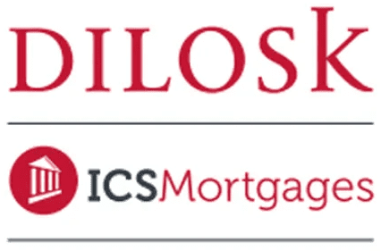 Logo featuring the word "Dilosk" above the "ICSMortgages" logo, which includes a red building icon.